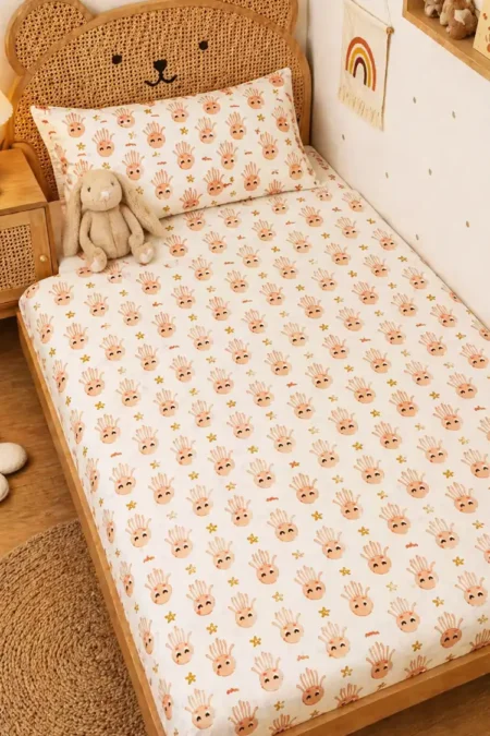 Arth-wali Handblock Happy Octopus Dreams Premium Kids Bedsheet