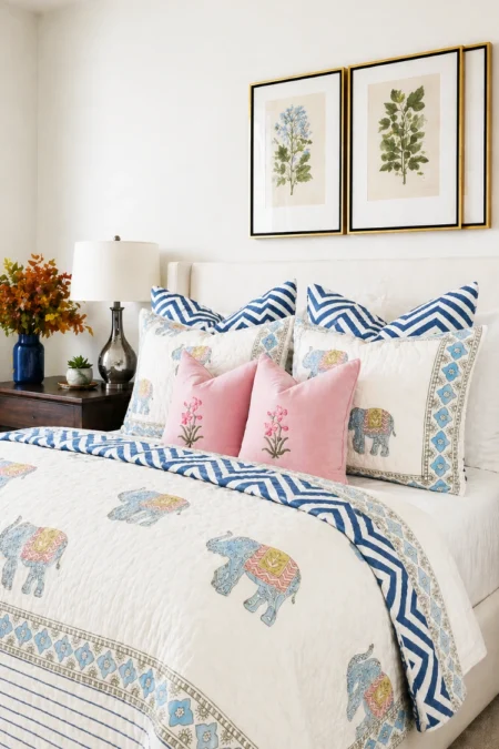 Arth-wali Handblock Neel Gajraj Heritage Luxe AC Quilt (Razai)